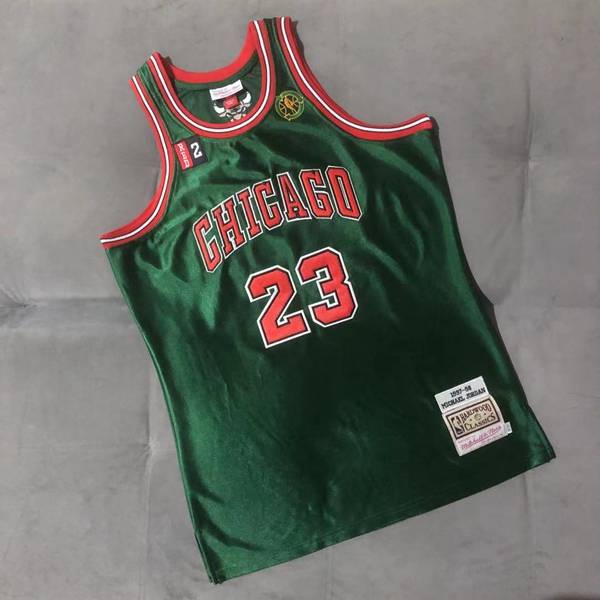 1997/98 Chicago Bulls JORDAN #23 Green Classics Basketball Jersey 02 (Closely Stitched)