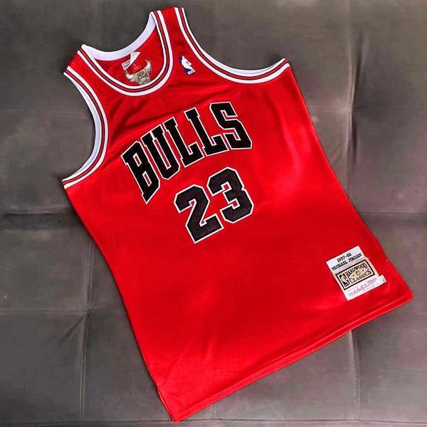 1997/98 Chicago Bulls JORDAN #23 Red Classics Basketball Jersey (Closely Stitched) 02