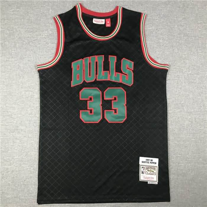 1997/98 Chicago Bulls PIPPEN #33 Black Classics Basketball Jersey 04 (Stitched)