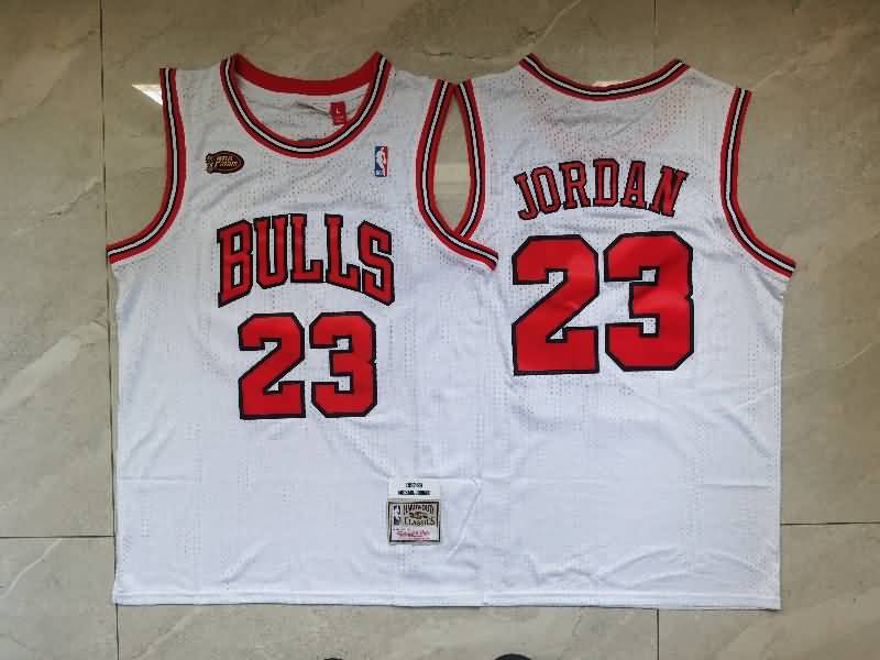 1997/98 Chicago Bulls JORDAN #23 White Finals Classics Basketball Jersey (Stitched)