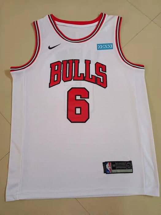 Chicago Bulls CARUSO #6 White Basketball Jersey (Stitched)
