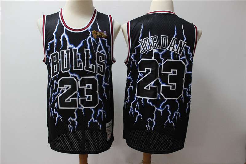 Chicago Bulls JORDAN #23 Black Classics Basketball Jersey 06 (Stitched)
