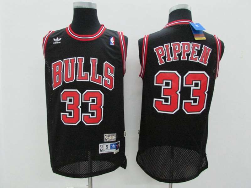 Chicago Bulls PIPPEN #33 Black Classics Basketball Jersey (Stitched)