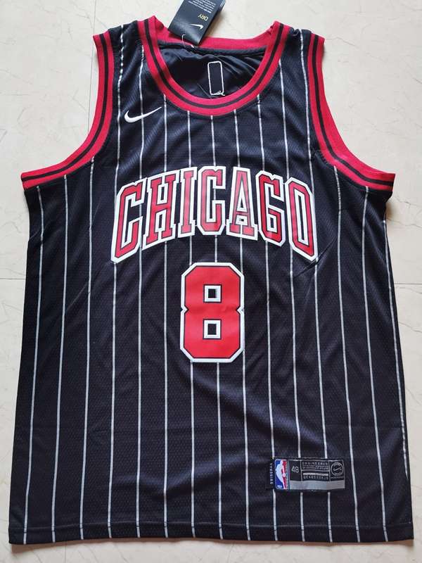 Chicago Bulls LAVINE #8 Black Classics Basketball Jersey 02 (Stitched)