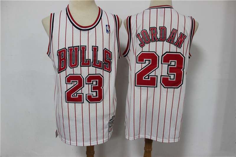 Chicago Bulls JORDAN #23 White Classics Basketball Jersey 02 (Stitched)