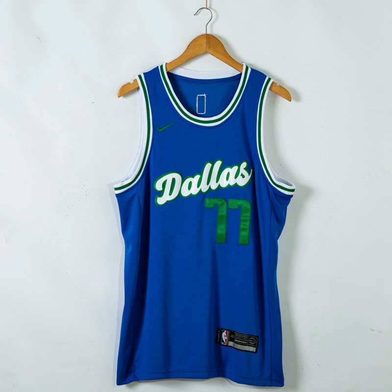 20/21 Dallas Mavericks DONCIC #77 Blue City Basketball Jersey (Stitched)