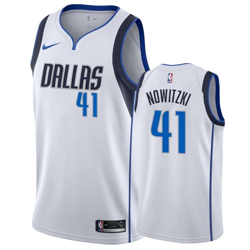 20/21 Dallas Mavericks NOWITZKI #41 White Basketball Jersey (Stitched)