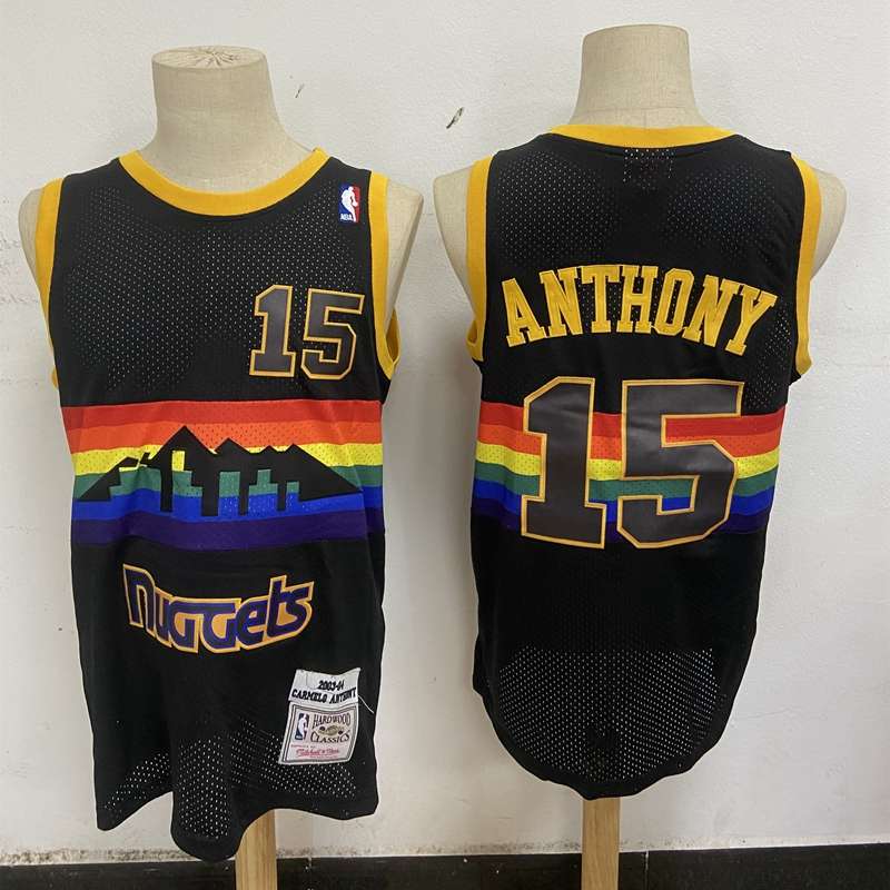 2003/04 Denver Nuggets ANTHONY #15 Black Classics Basketball Jersey (Stitched)