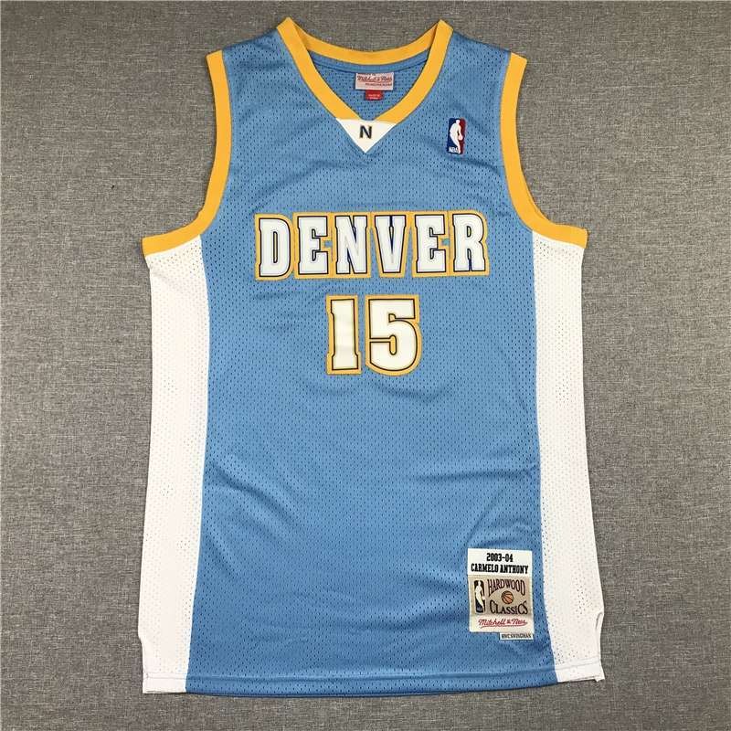 2003/04 Denver Nuggets ANTHONY #15 Blue Classics Basketball Jersey (Stitched)