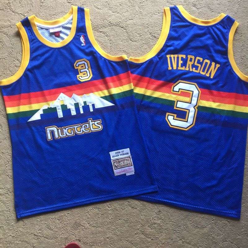 2006/07 Denver Nuggets IVERSON #3 Blue Classics Basketball Jersey (Closely Stitched)