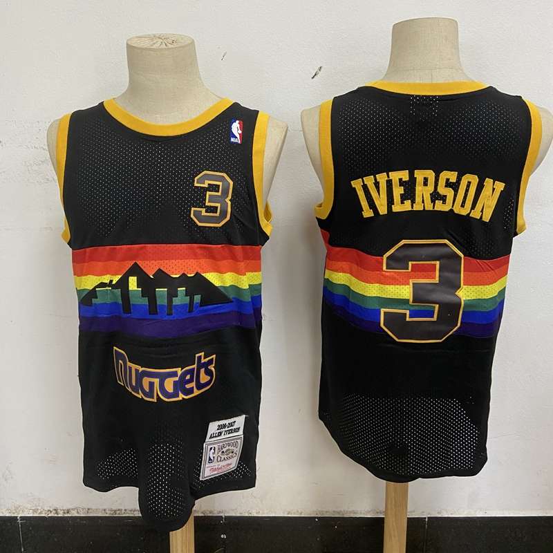 2006/07 Denver Nuggets IVERSON #3 Black Classics Basketball Jersey (Stitched)
