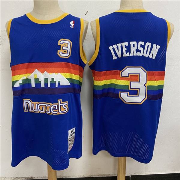 2006/07 Denver Nuggets IVERSON #3 Blue Classics Basketball Jersey (Stitched)
