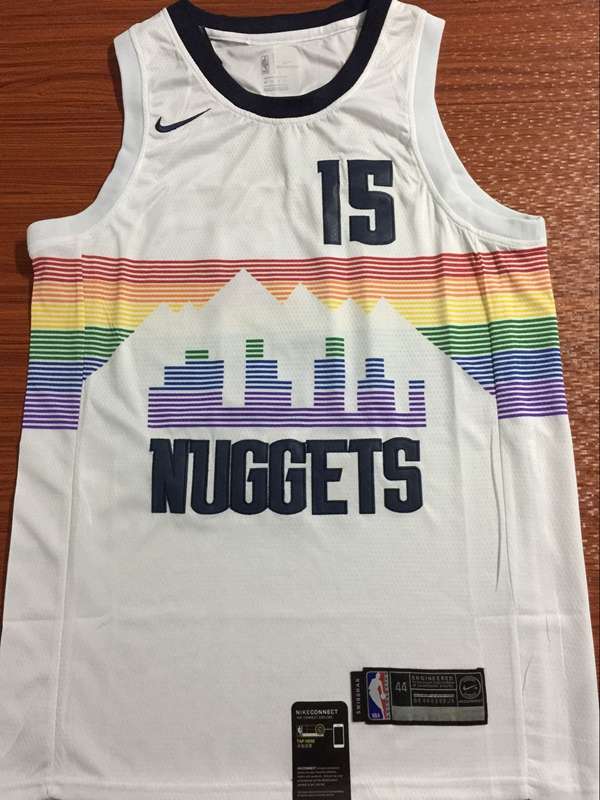 2020 Denver Nuggets JOKIC #15 White City Basketball Jersey (Stitched)