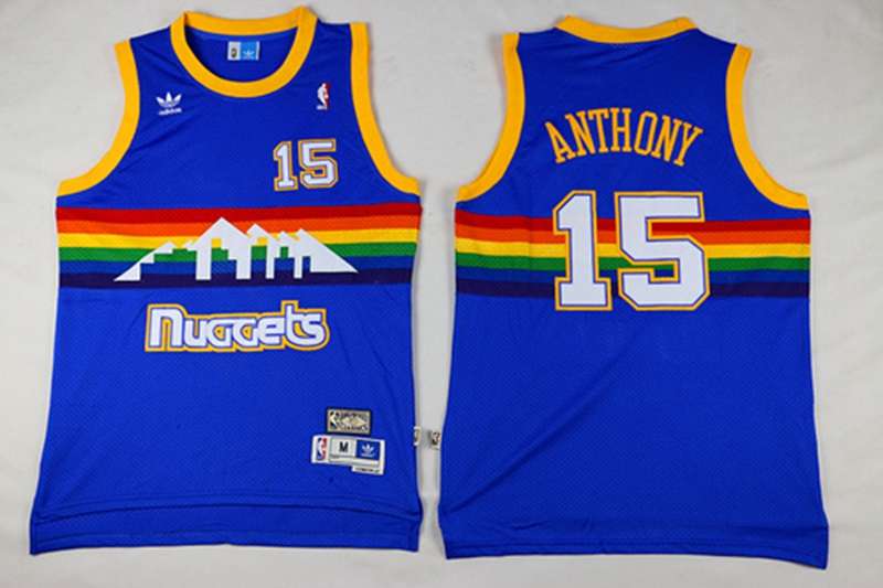 Denver Nuggets ANTHONY #15 Blue Classics Basketball Jersey 02 (Stitched)