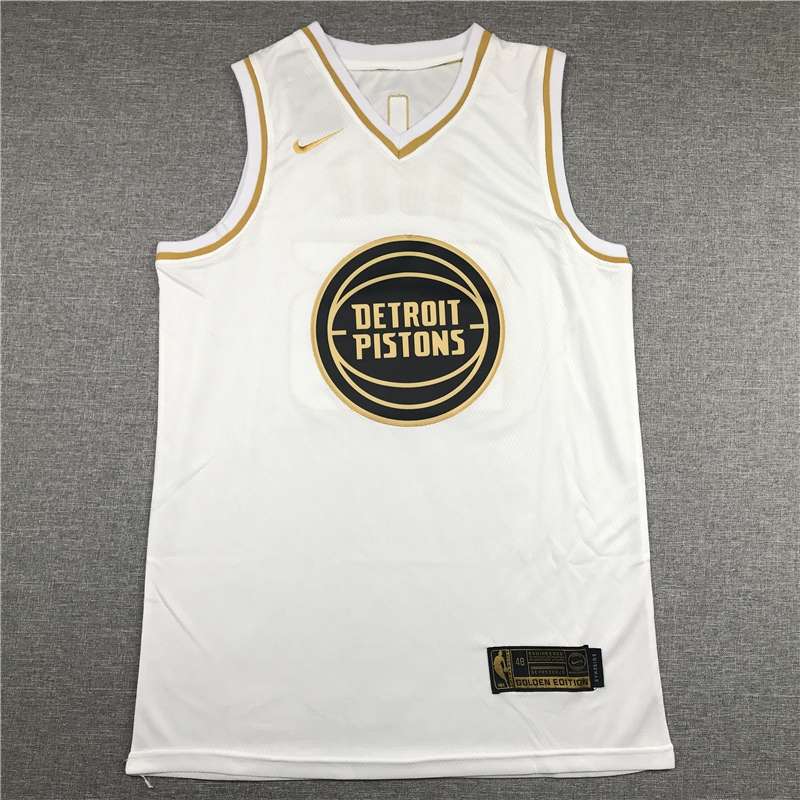 2020 Detroit Pistons ROSE #25 White Gold Basketball Jersey (Stitched)