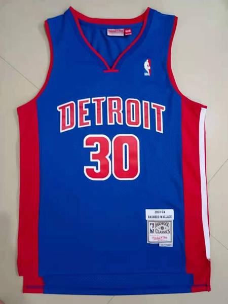 2003/04 Detroit Pistons WALLACE #30 Blue Classics Basketball Jersey (Stitched)
