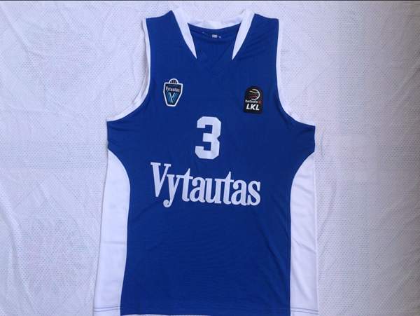 Vytautas LIANGELO #3 Blue Basketball Jersey (Stitched)