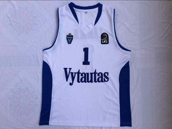 Vytautas LAMELO #1 White Basketball Jersey (Stitched)