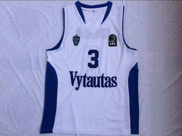 Vytautas LIANGELO #3 White Basketball Jersey (Stitched)