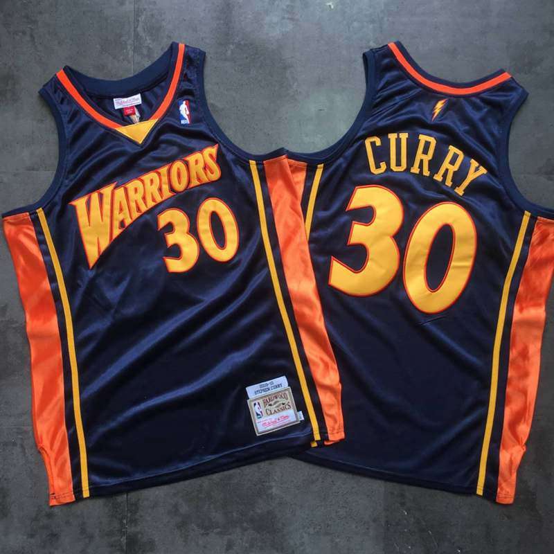 2009/10 Golden State Warriors CURRY #30 Dark Blue Classics Basketball Jersey (Closely Stitched)