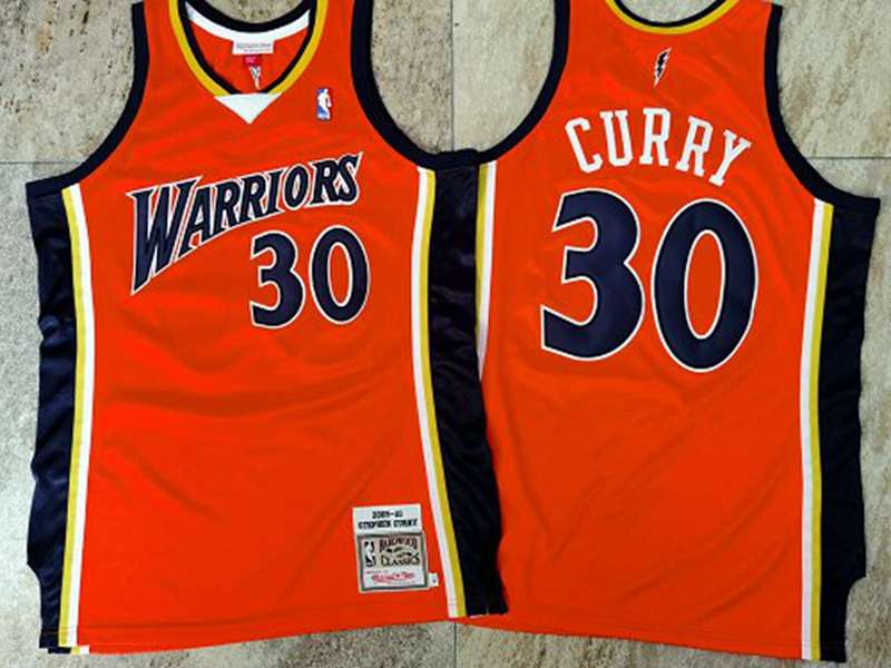 2009/10 Golden State Warriors CURRY #30 Orange Classics Basketball Jersey (Closely Stitched)
