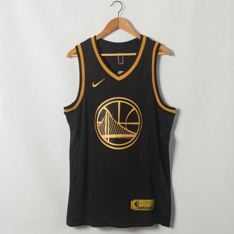 2020 Golden State Warriors CURRY #30 Black Gold Basketball Jersey (Stitched)