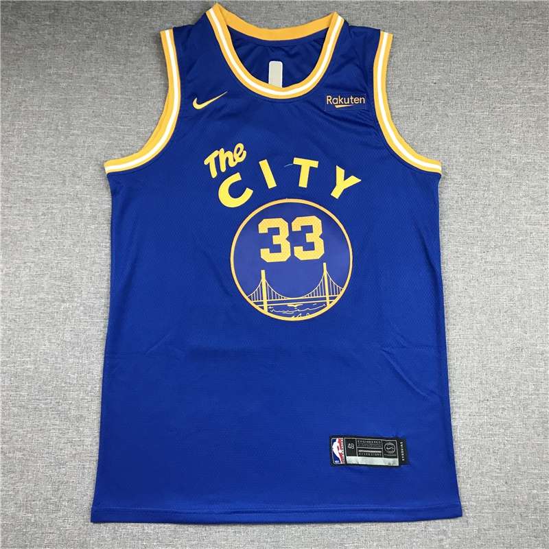 2020 Golden State Warriors WISEMAN #33 Blue City Basketball Jersey (Stitched)