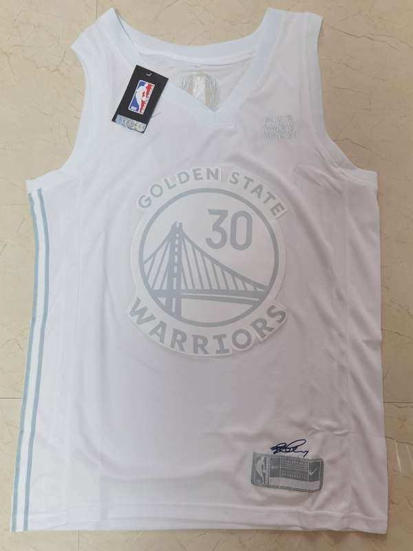 2020 Golden State Warriors CURRY #30 White MVP Basketball Jersey (Stitched)