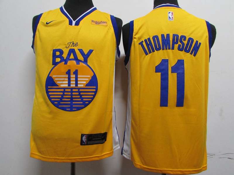 2020 Golden State Warriors THOMPSON #11 Yellow Basketball Jersey (Stitched)