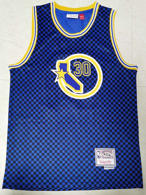 Golden State Warriors CURRY #30 Blue Classics Basketball Jersey (Stitched)