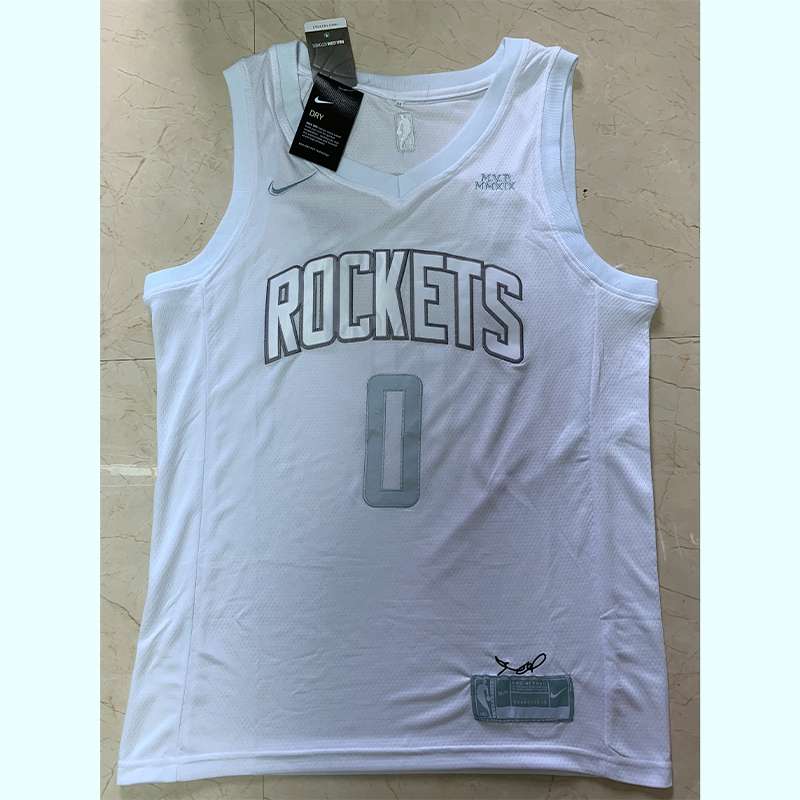 2020 Houston Rockets WESTBROOK #0 White MVP Basketball Jersey (Stitched)