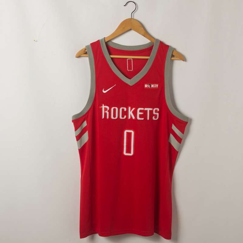 Houston Rockets WESTBROOK #0 Red Basketball Jersey 02 (Stitched)