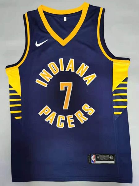 Indiana Pacers BROGDON Dark #7 Blue Basketball Jersey (Stitched)