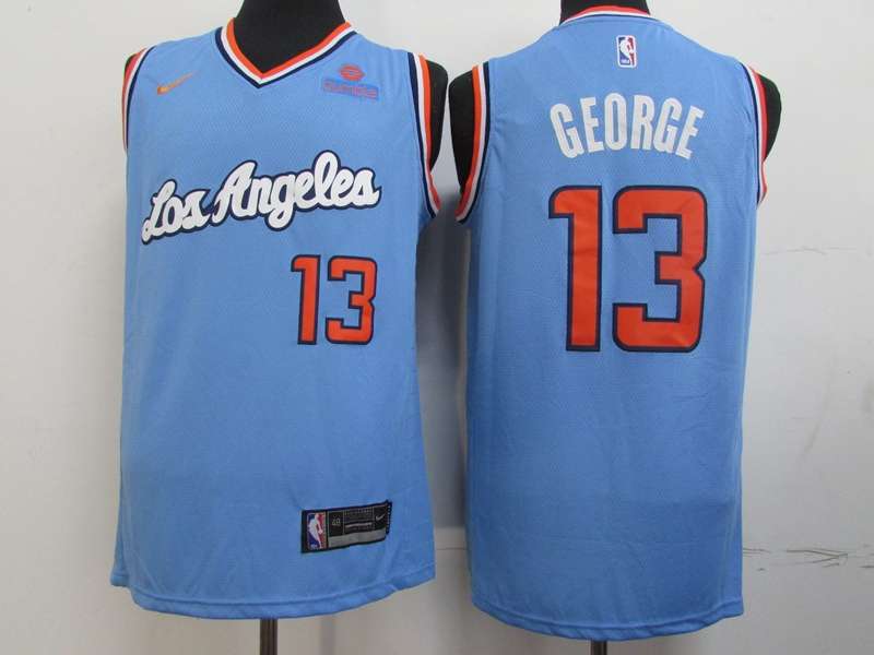 Los Angeles Clippers GEORGE #13 Blue Basketball Jersey 02 (Stitched)