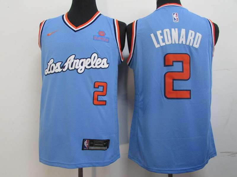 Los Angeles Clippers LEONARD #2 Blue Basketball Jersey 02 (Stitched)