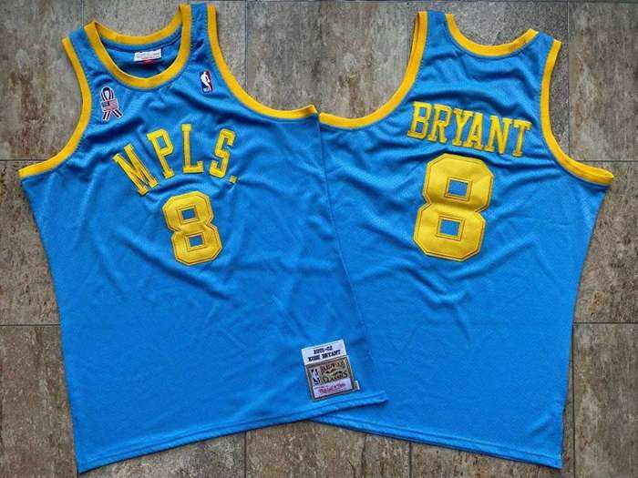 2001/02 Los Angeles Lakers BRYANT #8 Blue Classics Basketball Jersey (Closely Stitched)