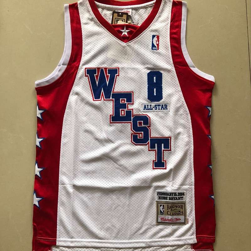 2004 Los Angeles Lakers BRYANT #8 White ALL-STAR Classics Basketball Jersey (Closely Stitched)