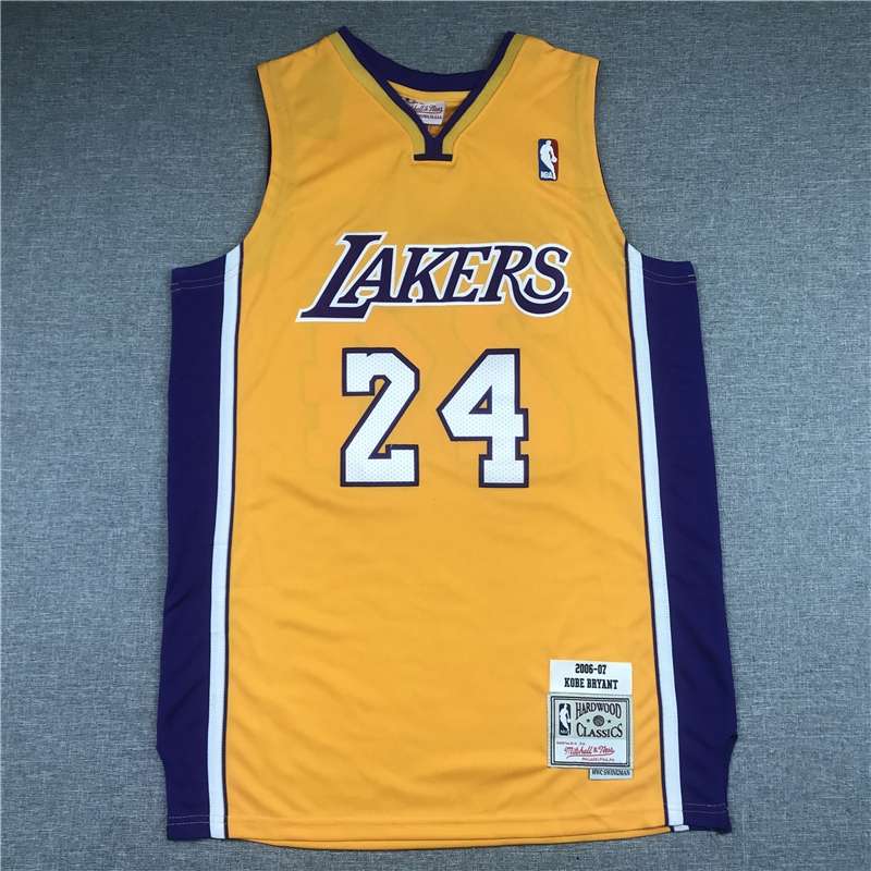 2006/07 Los Angeles Lakers BRYANT #24 Yellow Classics Basketball Jersey (Stitched)