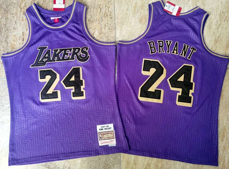2007/08 Los Angeles Lakers BRYANT #24 Purple Classics Basketball Jersey (Closely Stitched)