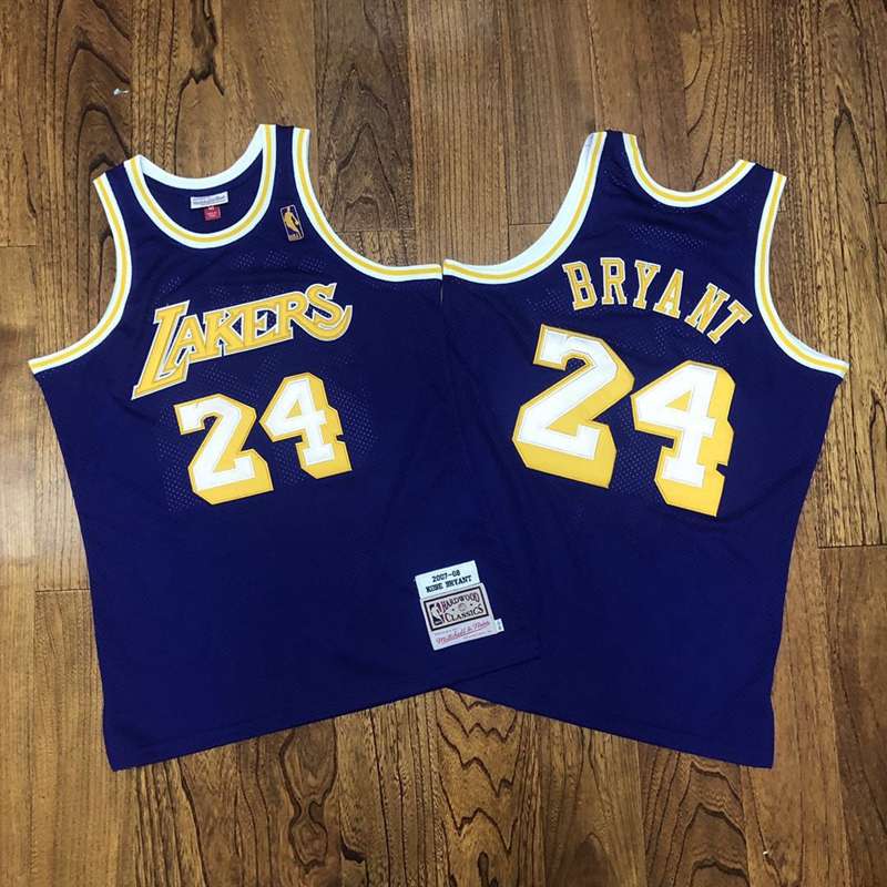 2007/08 Los Angeles Lakers BRYANT #24 Purple Classics Basketball Jersey 02 (Closely Stitched)