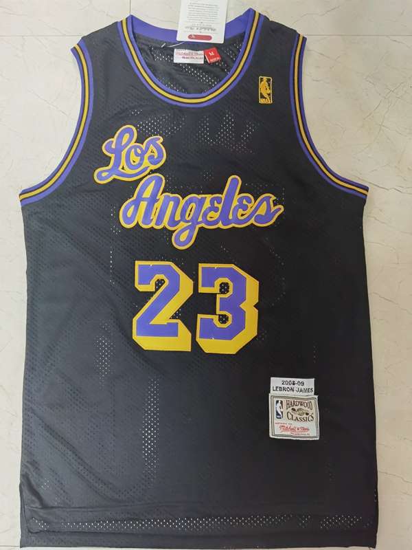 2008/09 Los Angeles Lakers JAMES #23 Black Classics Basketball Jersey (Stitched)