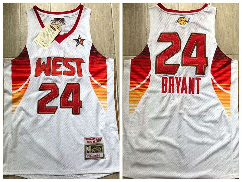 2009 Los Angeles Lakers BRYANT #24 White ALL-STAR Classics Basketball Jersey (Closely Stitched)