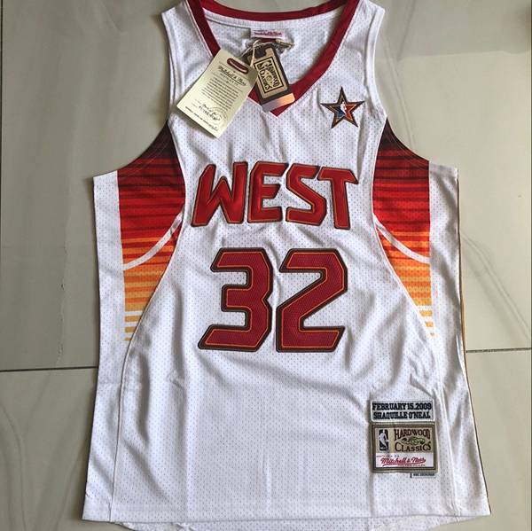 2009 Los Angeles Lakers ONEAL #32 White ALL-STAR Classics Basketball Jersey (Closely Stitched)