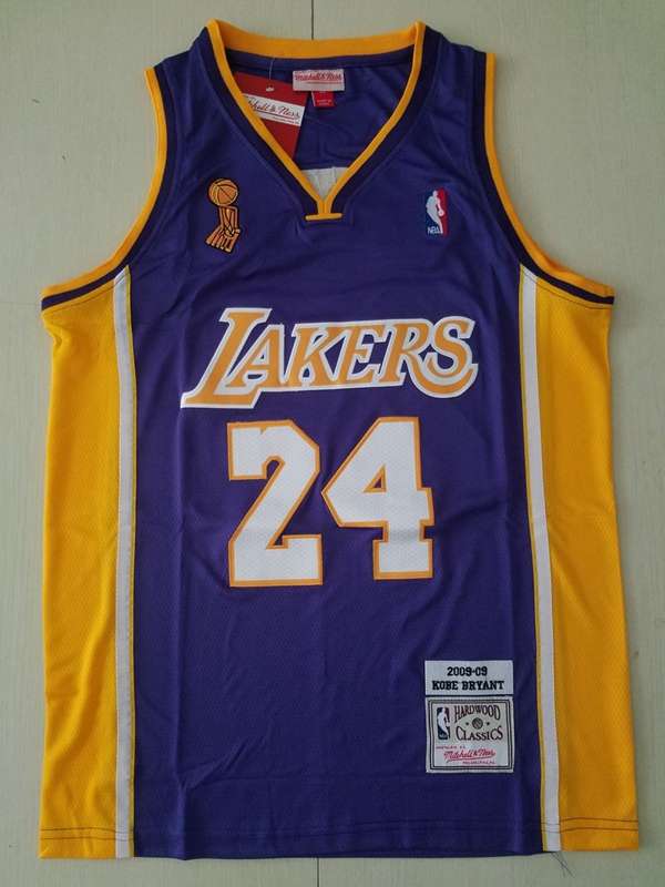 2009 Los Angeles Lakers BRYANT #24 Purple Champion Classics Basketball Jersey (Stitched)