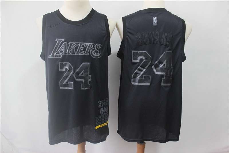 2019 Los Angeles Lakers BRYANT #24 Black MVP Basketball Jersey (Stitched)