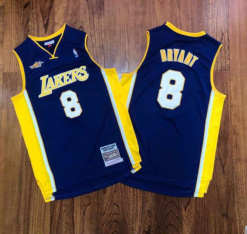 2000 Los Angeles Lakers BRYANT #8 Purple ALL-STAR Classics Basketball Jersey (Closely Stitched)