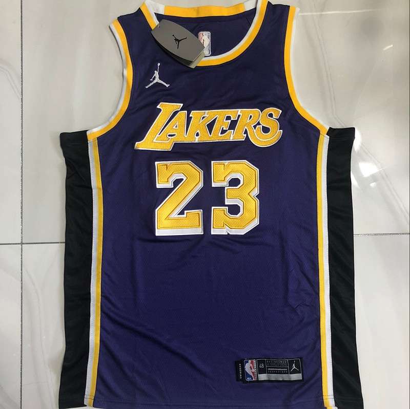 20/21 Los Angeles Lakers JAMES #23 Purple AJ Basketball Jersey (Closely Stitched)