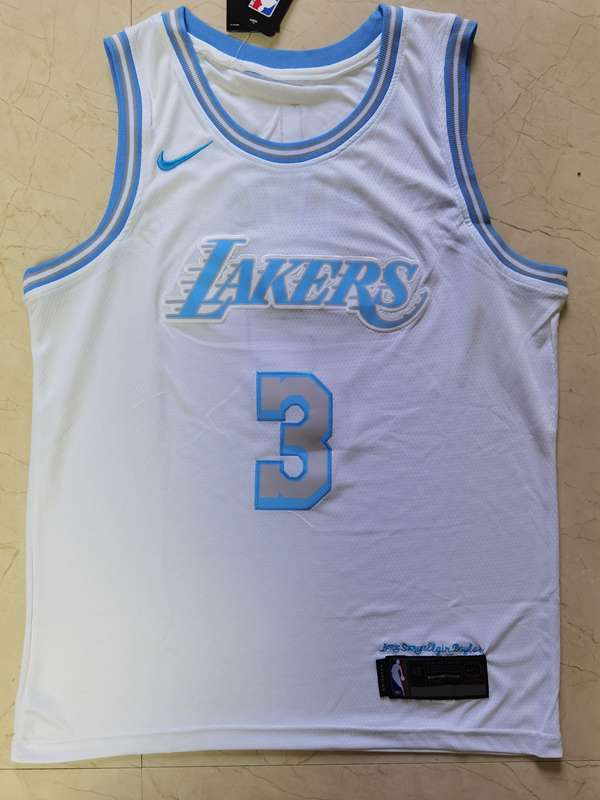 20/21 Los Angeles Lakers DAVIS #3 White City Basketball Jersey (Stitched)
