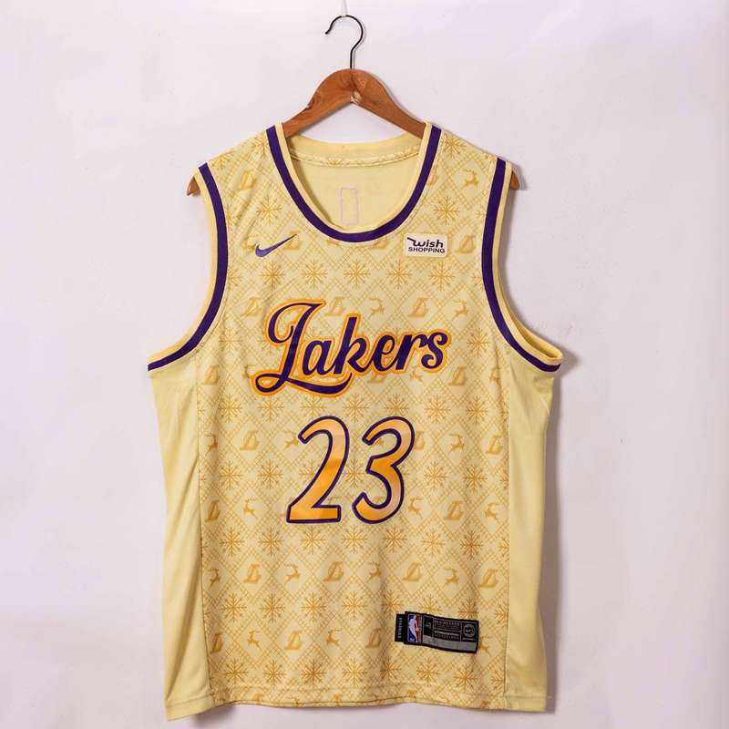 20/21 Los Angeles Lakers JAMES #23 Gold Basketball Jersey (Stitched)