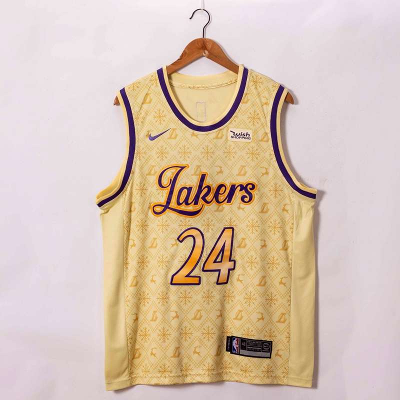 20/21 Los Angeles Lakers BRYANT #24 Gold Basketball Jersey (Stitched)